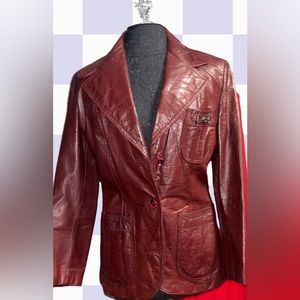 Etienne Aigner genuine leather vintage coat